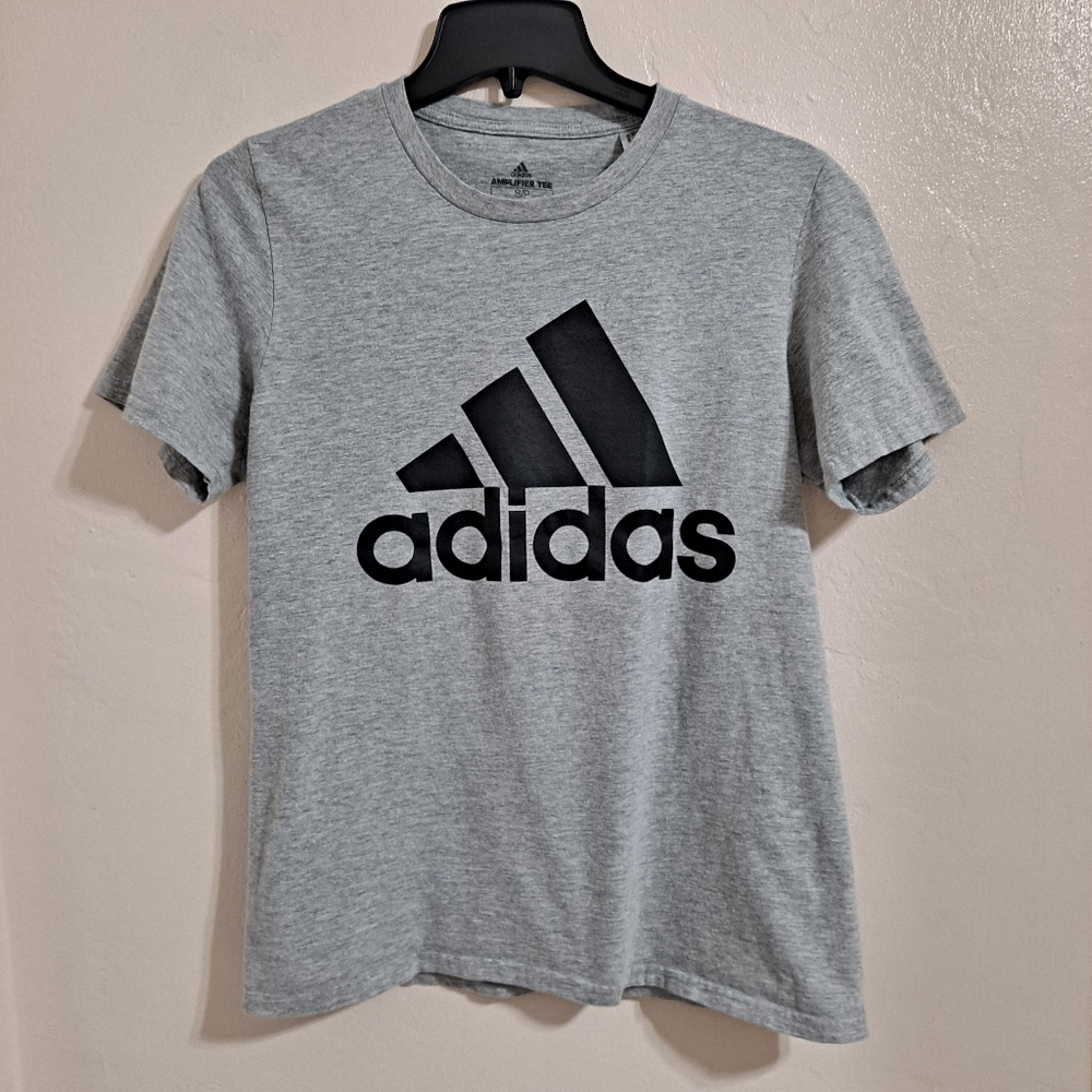 Adidas Gray & Black Amplifier T-Shirt Size Small